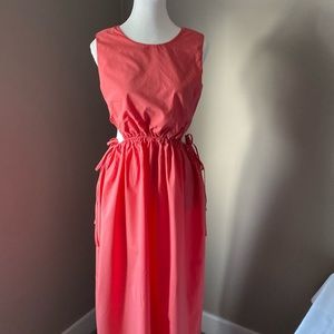 Rails midi dress with waist cut-outs and ribbon detail. Size Small. NWT